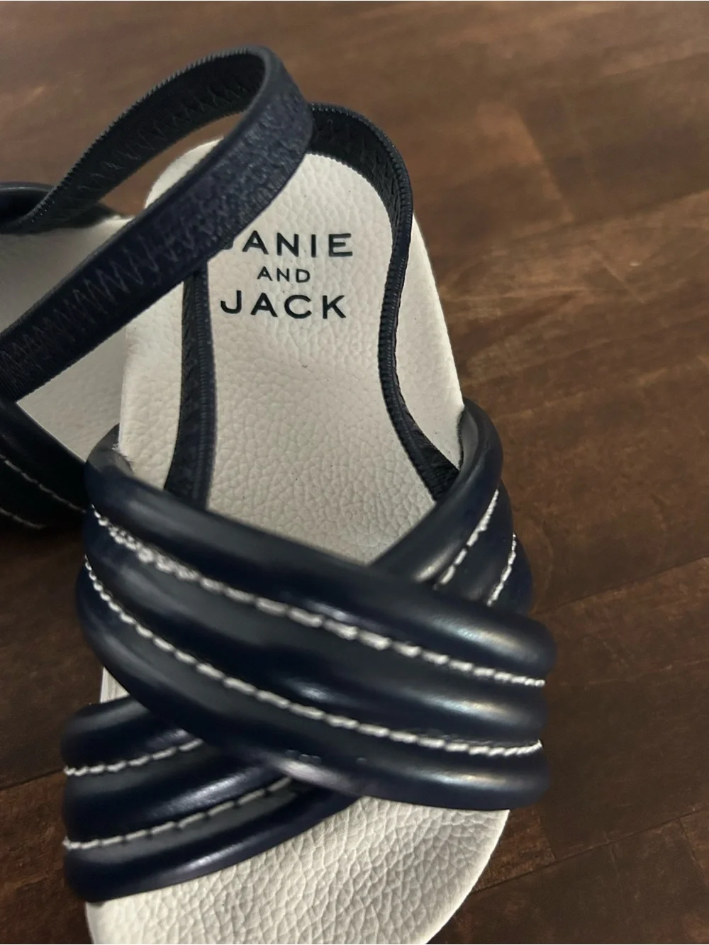 Janie and Jack Navy Blue Crisscross Toddler Sandals